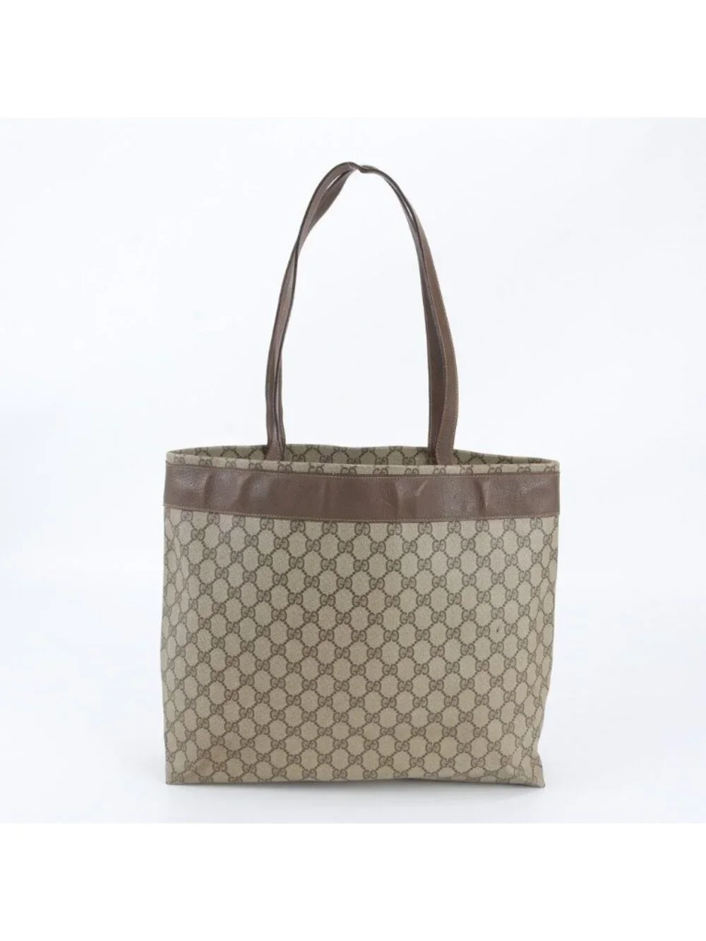 Gucci Vintage GG Supreme Leather Tote Bag Shoulder Business Document